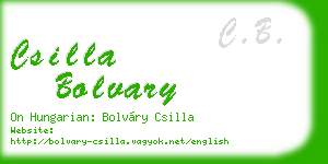 csilla bolvary business card